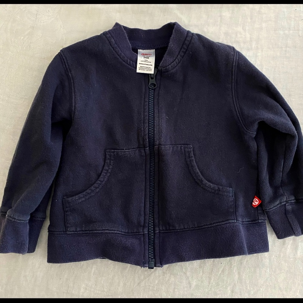 Zutano Navy Blue Zip sweatshirt
